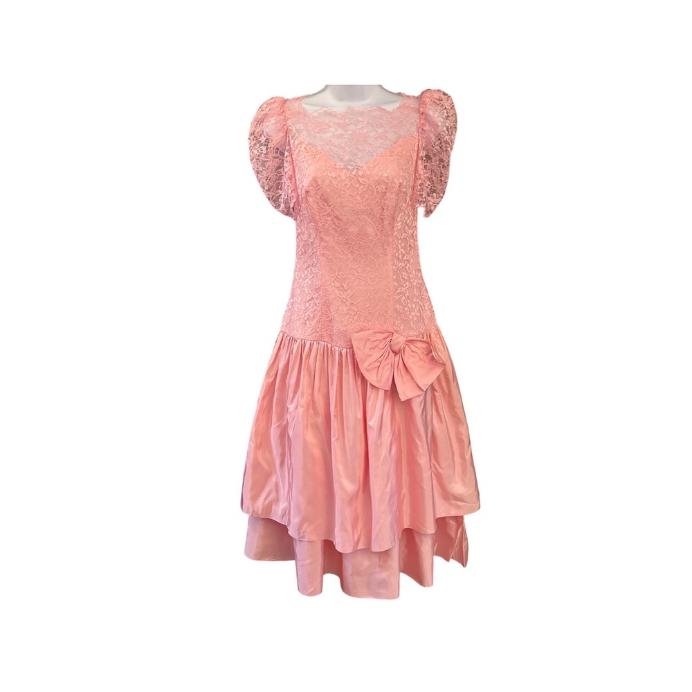80s Bridal Originals Lace Prom Dress Barbiecore Coquette Princesscore